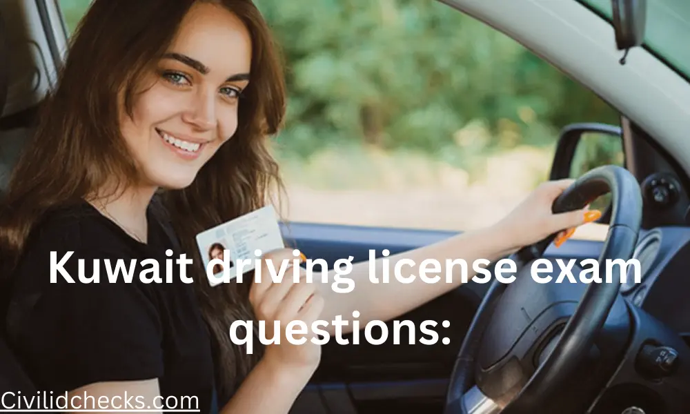 Kuwait driving license exam questions: 