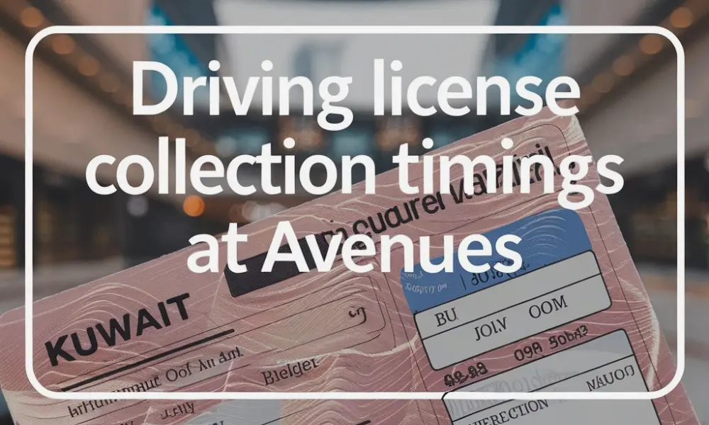 Driving License Collection Timings at Avenues 